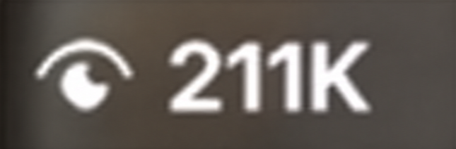View-count screenshot showing 211K views